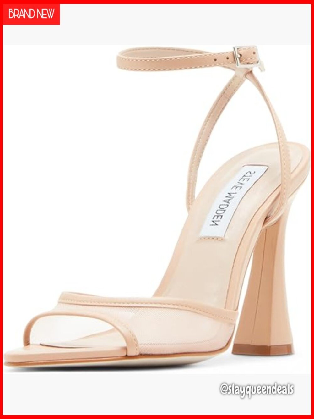 Women's Heeled Sandals with Pointed Toe and Ankle Strap
